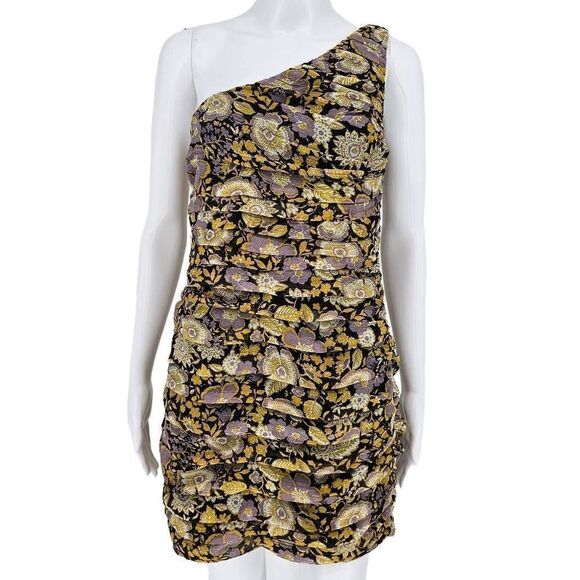 Zara One Shoulder BodyCon Mini Dress Large New - Picture 1 of 5